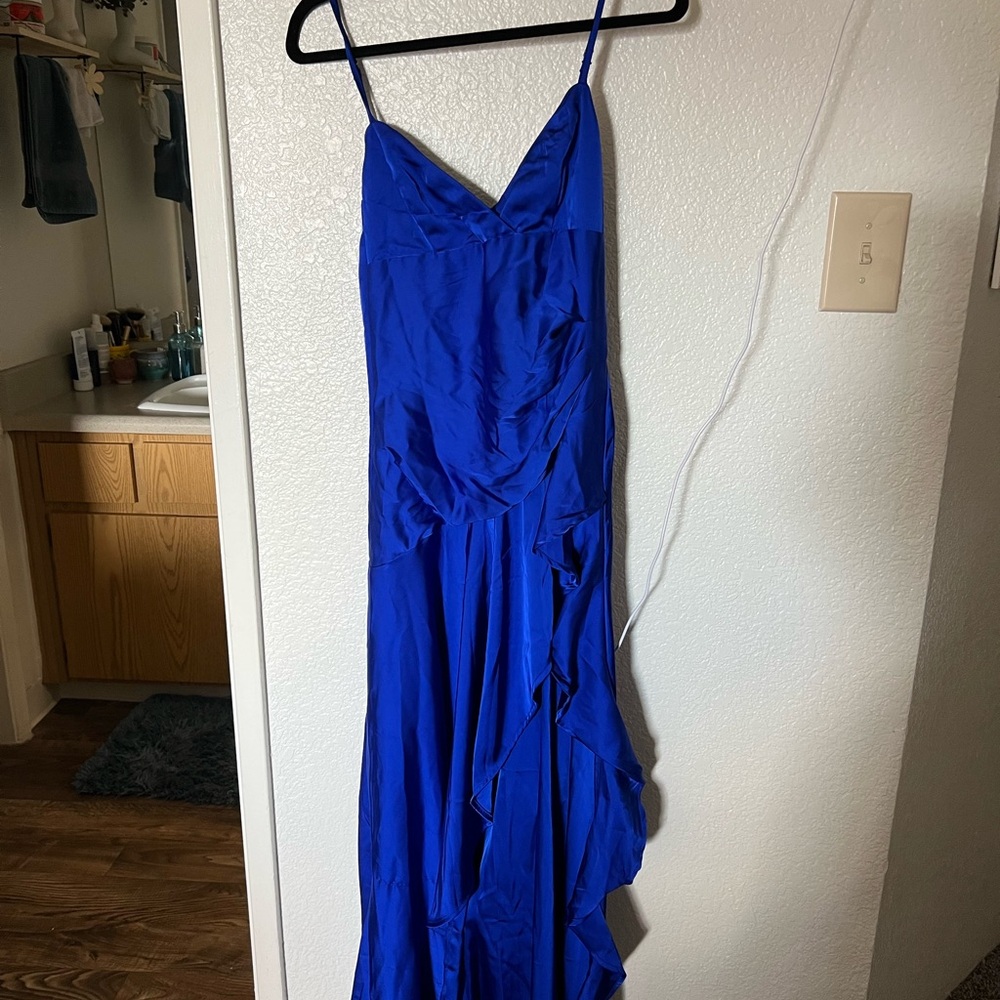 Elegant Sapphire High Low Dress